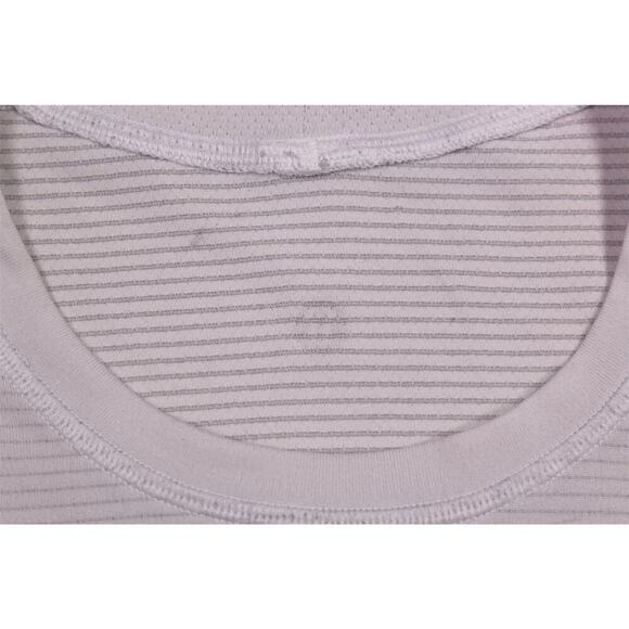 Lululemon Men's Light Gray Striped Performance Gym T-Shirt Medium - Picture 5 of 6